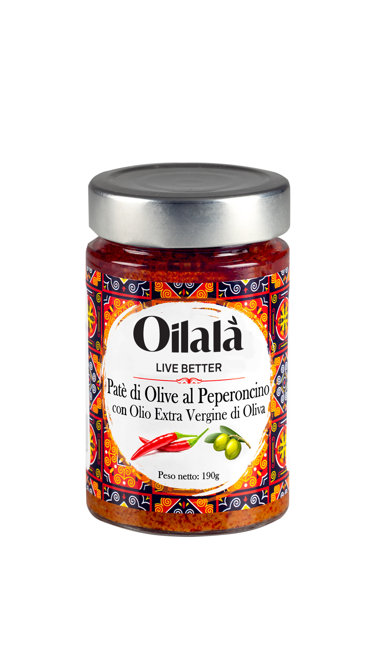 Oilala: Hot Peppers & Olives Tapenade with EVOO 190G