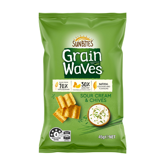 Sunbites Grain Waves Sour Cream & Chives 140g