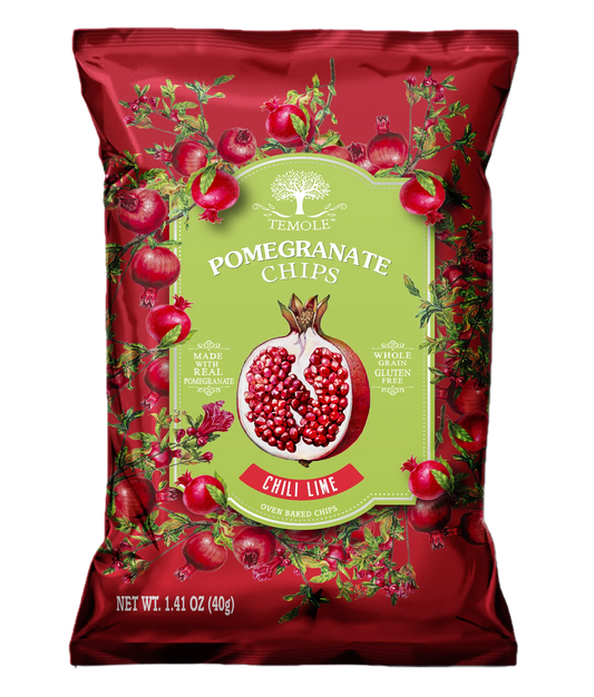 TEMOLE POMEGRANATE CHIPS Chili Lime 40g