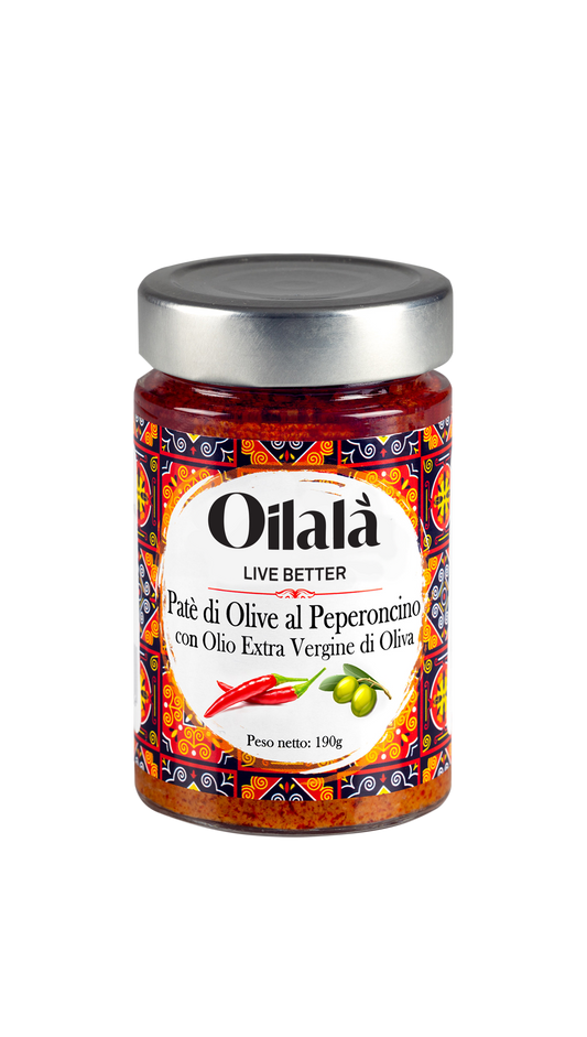 Oilala: Hot Peppers & Olives Tapenade with EVOO 190G