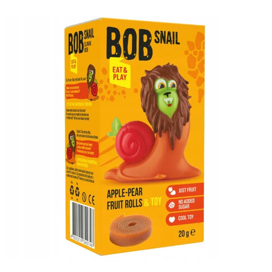 Bob Snail Rolls Apple-Pear EAT & PLAY with Toy, 20g