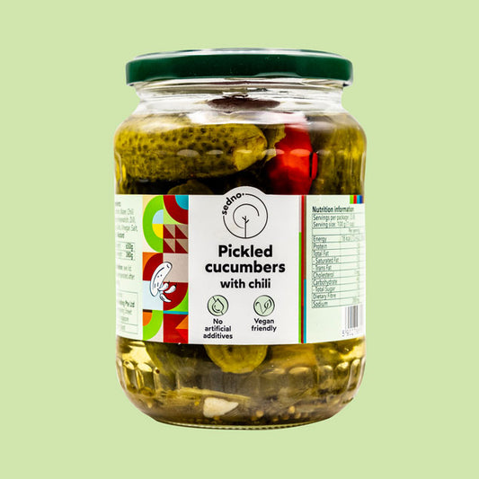 Pickled cucumbers with chili 650g